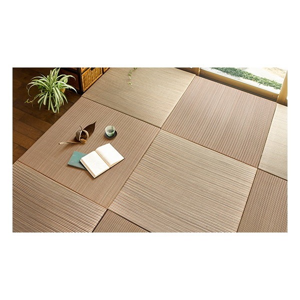 159050231 カラーの選べる 軽量 置き畳 綾川 同色12枚セット 82822.5cm ブラウン メーカー直送