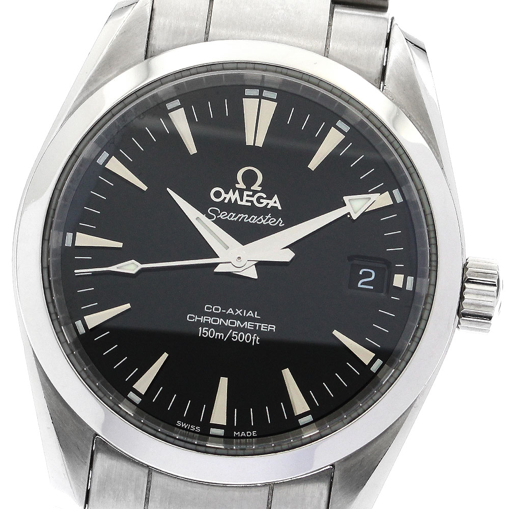 オメガ OMEGA 2504.50 シーマスター アクアテラ クロノメーター コーアクシャル 自動巻き ボーイズ 保証書付き_883560【中古】