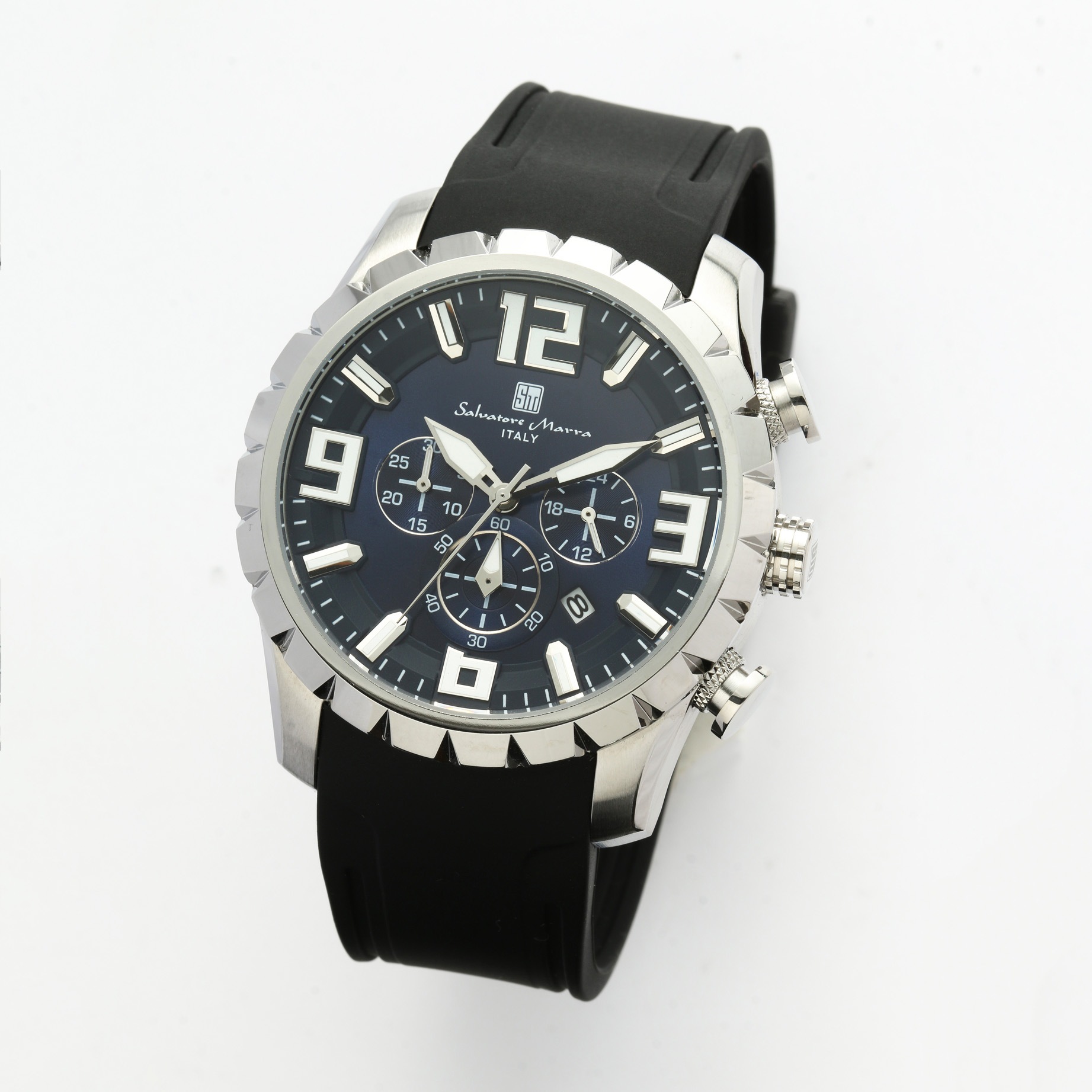 Salvatore Marra サルバトーレマーラ腕時計　クロノグラフ　SM22111-SSBLBK