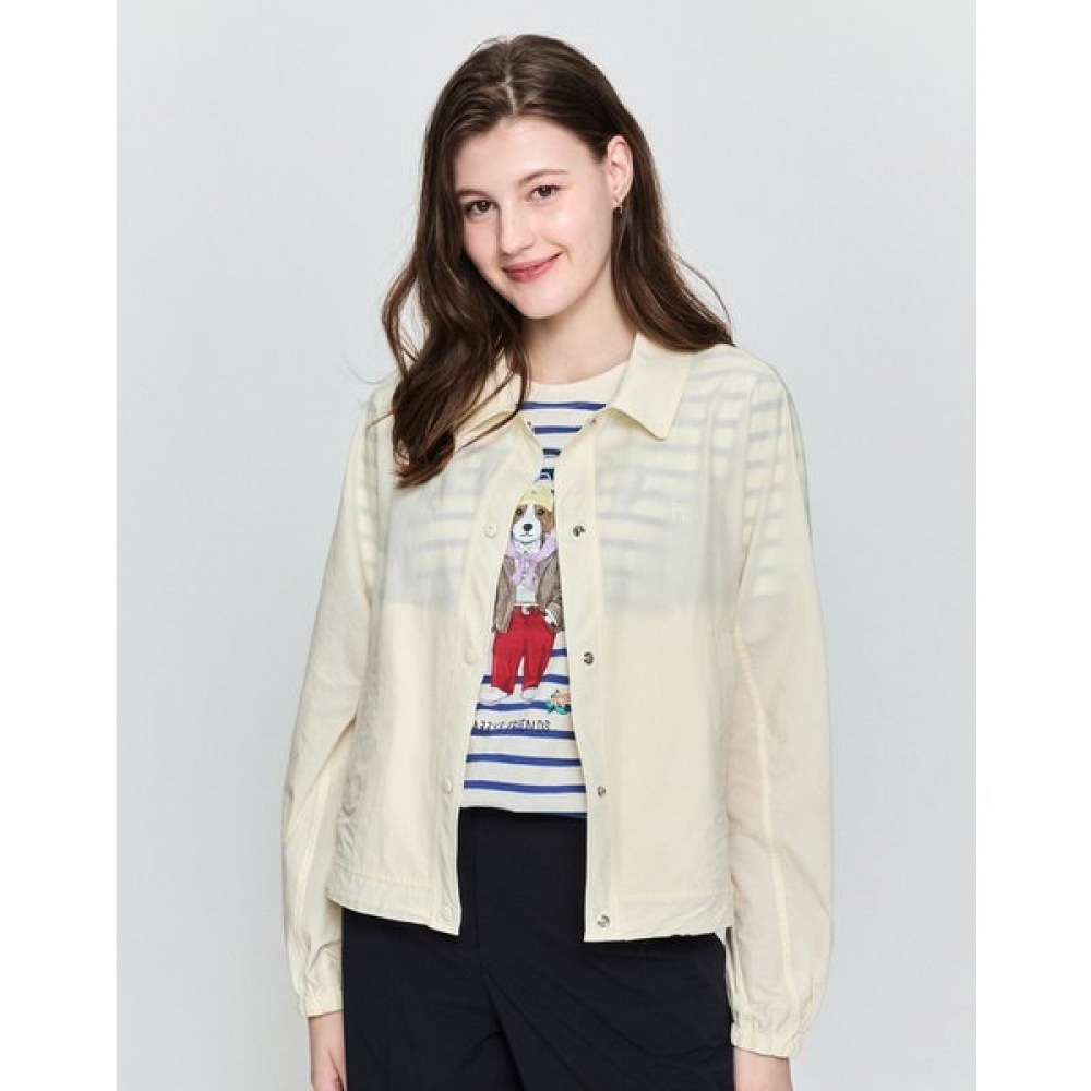 [25SS] ライトウェイトシャツカラーショートジャンパークリームHSJU5B304CR