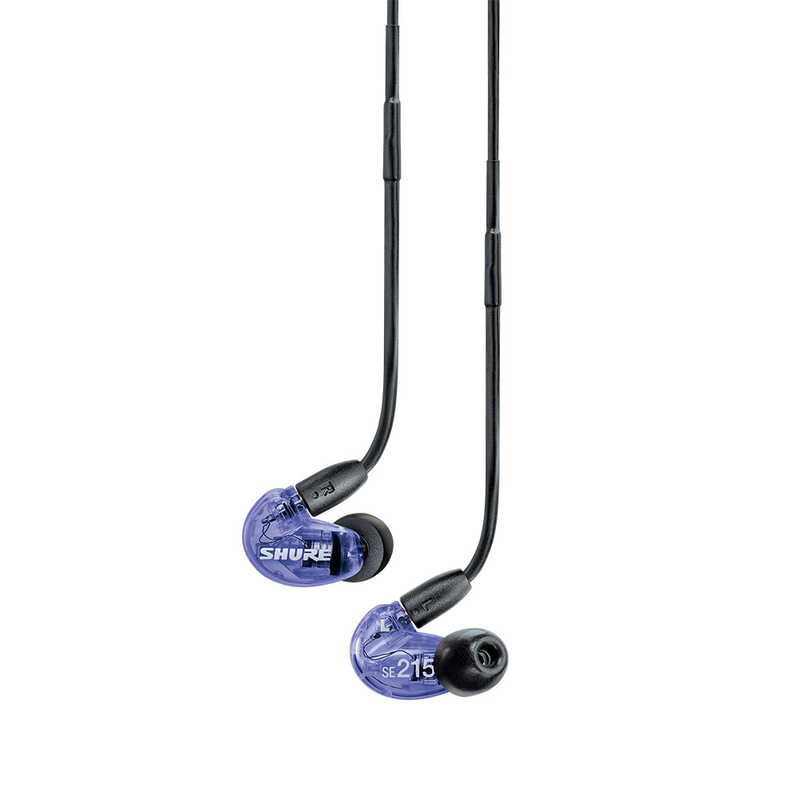 SHURE　有線イヤホン カナル型 ［φ3.5mm ミニプラグ］ パープル　SE215SPE-PL-A