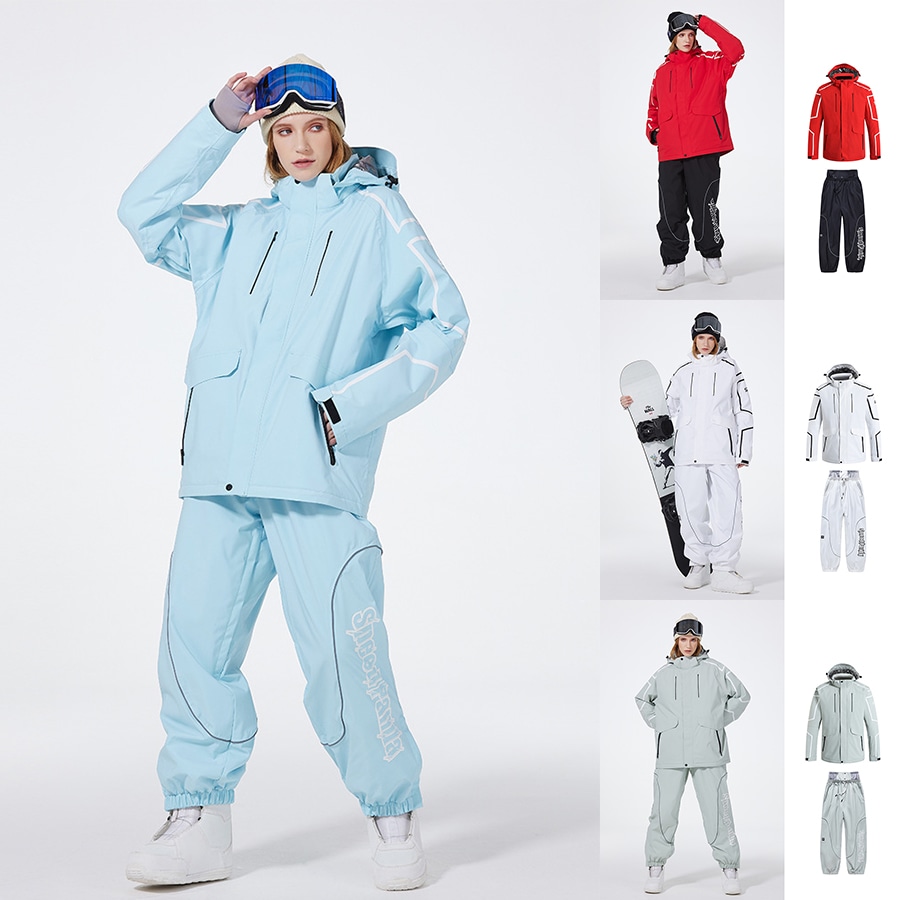 スノーボードウェア 上下セット レディース メンズ スキーウェア スノボウェア ジャケット アウター パーカー ロングパンツ 男女兼用 防水 防寒