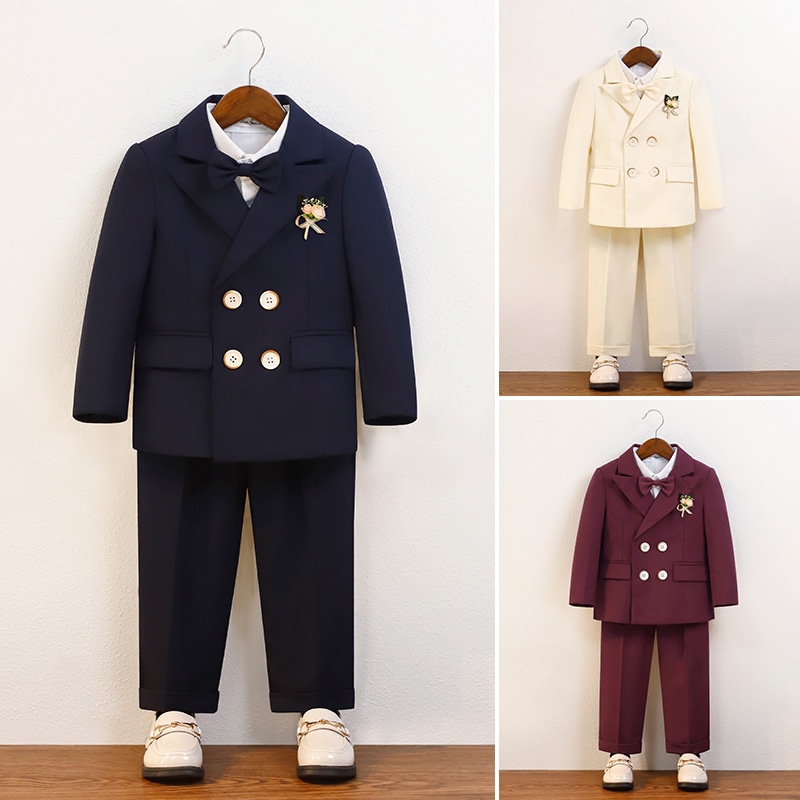 男の子 スーツ セット 英倫 ジェントル スーツ 礼服 中小児 誕生日 ウェディング フラワーボーイ 発表会 衣装