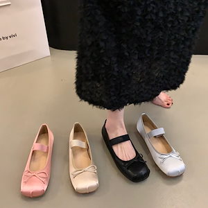 韓国ファッション靴通気性パンプスフラットシューズ柔らかい底美脚靴 レディースローファーピンクのバレエシューズ福袋