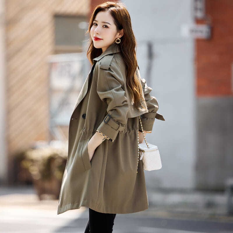 ウインドブレーカー レディース ショート 2025 秋服 新しい秋の婦人服 人気の初秋のコート 小人 春と秋 Dalei レッド