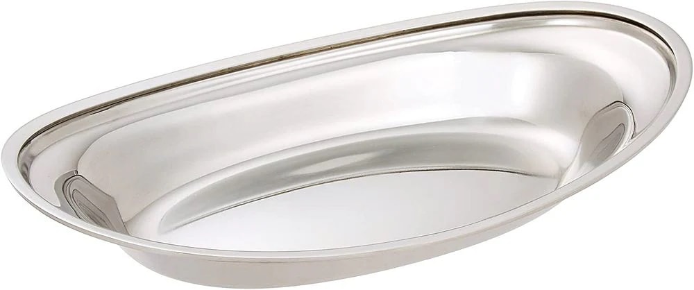 （まとめ買い）18-8カレー皿 大 12 1/2インチ （平渕） [x3]