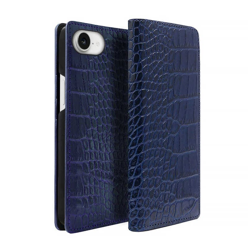 ROA　iPhone 16e ダイアリーケース MagSafe LIPARI イタリアンレザー ABBI SIGNATURE ネイビー　ABS27518i16E