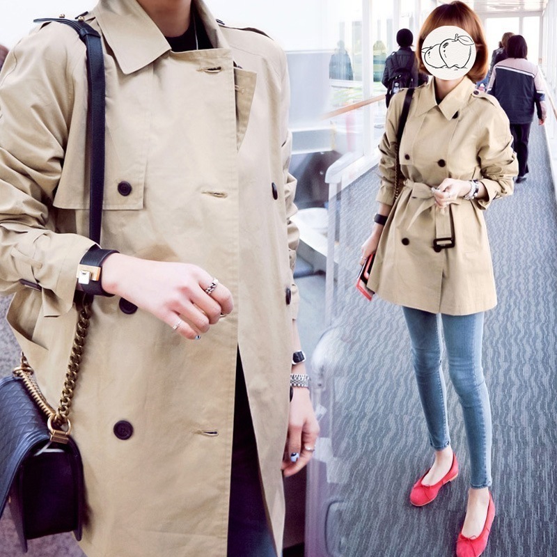 レトロ風 アウター コート レディース 秋冬 春 かわいい きれいめ 個性的 暖かい 軽い トレンチコート レギュラー丈 長袖 Vネック レギュラーカラー スリム タイト 細身 ストレート アシンメト