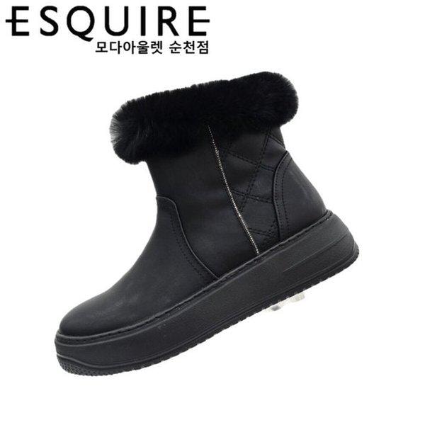 暖かくて足が楽な女性防寒アンクルブーツ YACWBS650BK