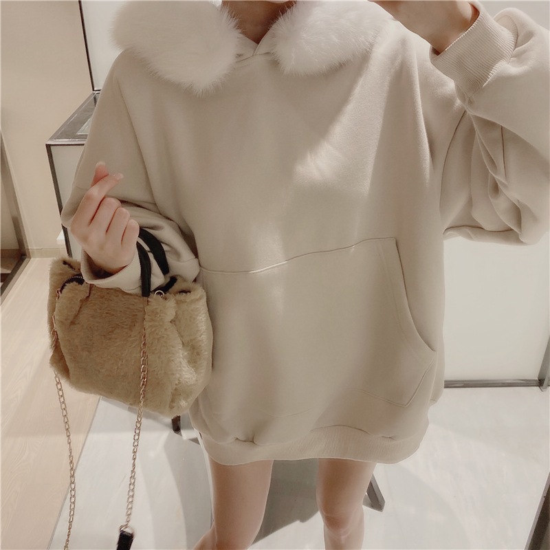 新作 秋冬 レディース トップス パーカー ひざ丈 袖あり 長袖 ボリューム袖 ワイド フード付き