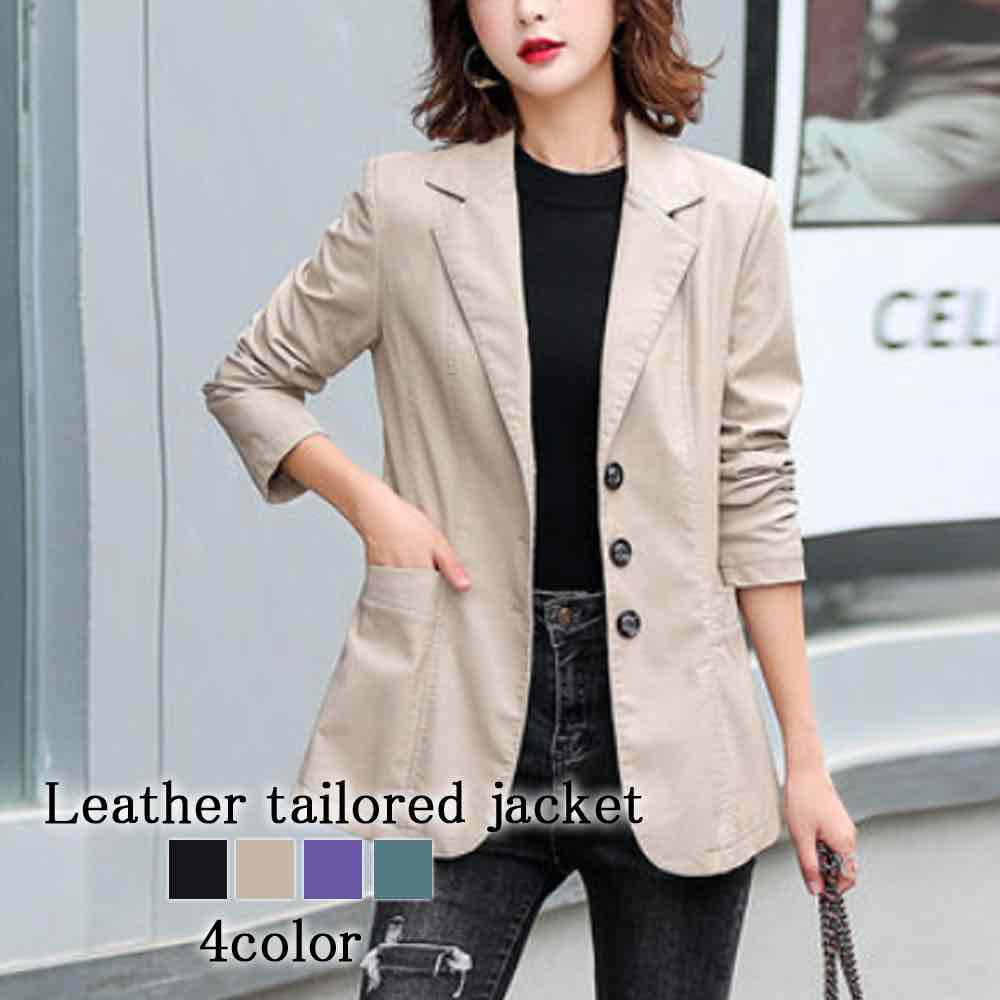 テーラードジャケット レディース レザーテーラードジャケット 大きい ジャケット テーラード コーデュロイ 中綿 チェック ステンカラー トップス レザー ブランド スーツ ブルゾン 厚手 ブレザー