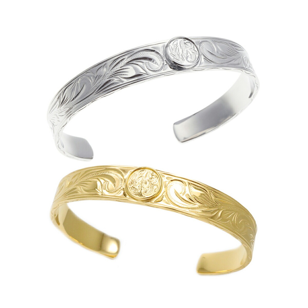 ハワイアンジュエリー バングル メンズ サージカルステンレス製 金属アレルギー対応 スクロール 8,782円