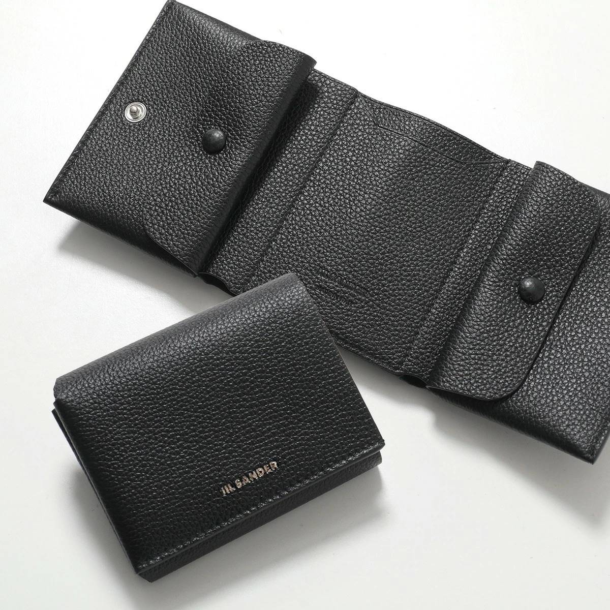 JIL SANDER ジルサンダー 三つ折り財布 ORIGAMI オリガミ J25UI0005 P8892 メンズ レザー ミニ財布 小銭入れあり 001/BLACK J25UI0005P889200