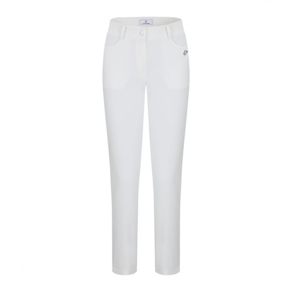 [ルイカステル] レディースソリッドVバンドジーンズパンツ（スキニー）