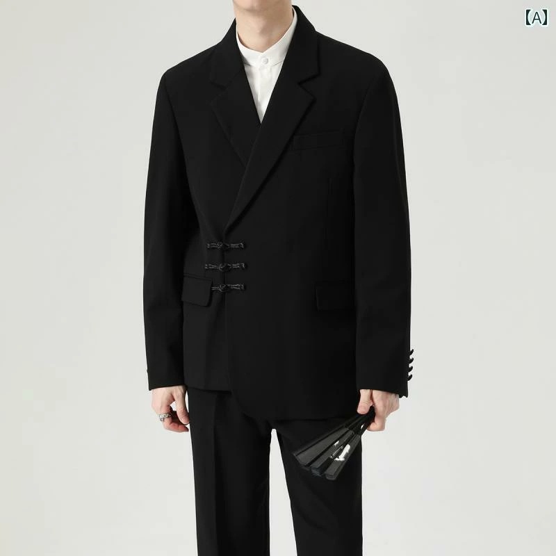 ビジネス　スーツ　ジャケット チャイナ風 中山 スーツ スタンドカラー 民族 風 メンズ 高級 結婚式 新郎 結婚 婚約