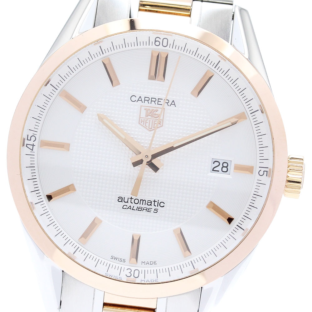 タグホイヤー TAG HEUER WV215E カレラ キャリバー5 デイト 自動巻き メンズ 良品 保証書付き_879083【中古】