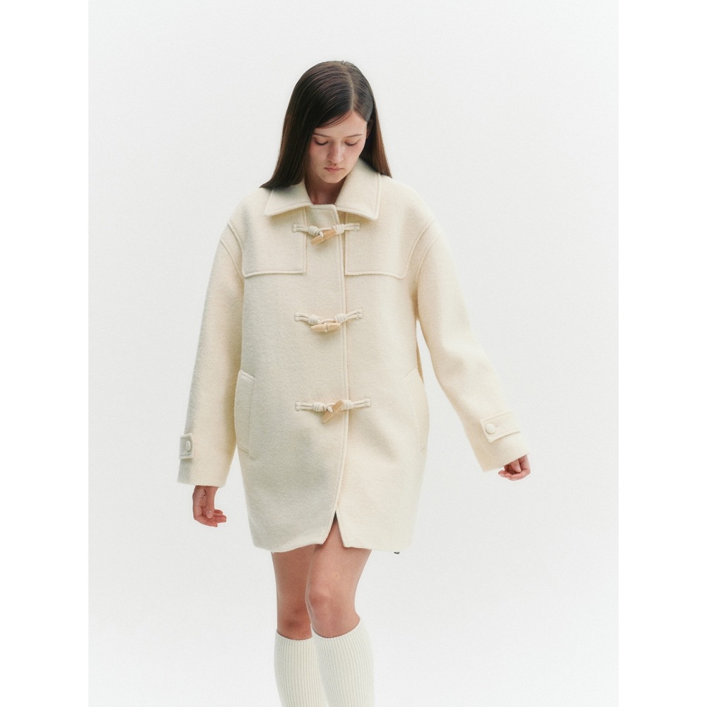 MOILLY アルパカダッフルハーフコートバター