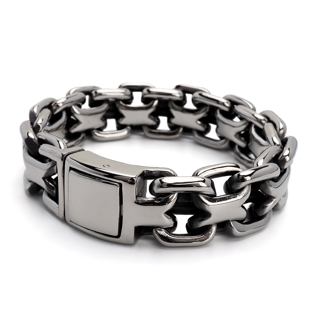 ステンレス ダブルアンカーチェンブレス [b669]