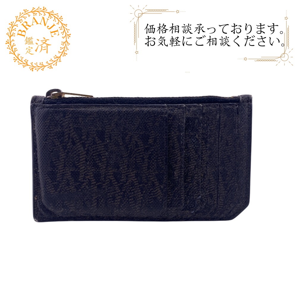 フラグメントケース カードケース 小銭入れ YSL総柄 PVC コインケース ブラック ブランド