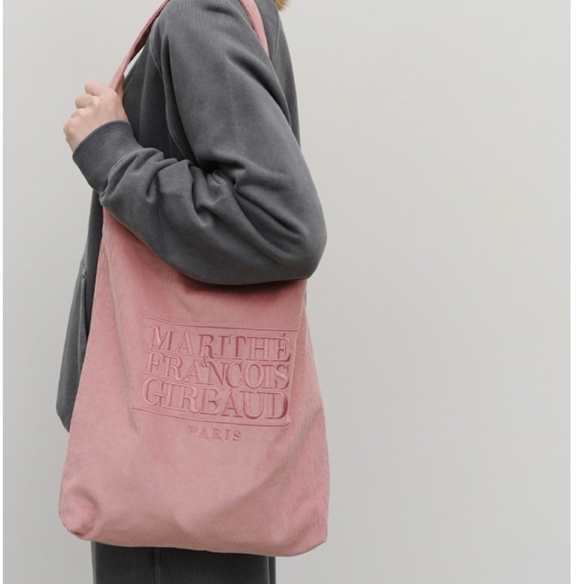(Marithe)25FW CLASSIC LOGO CORDUROY SHOULDER BAG