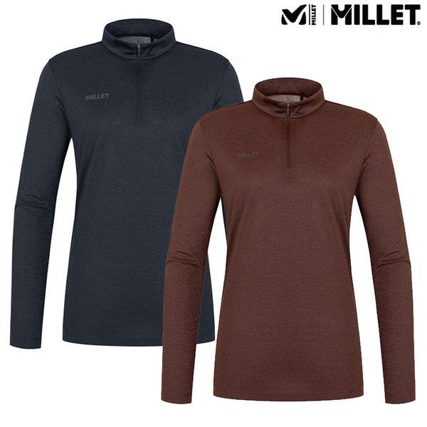[25 新商品特価] 女性 春秋 ハーフジップ LD シグネチャーF ジップ Tシャツ_MXUFT510II_US