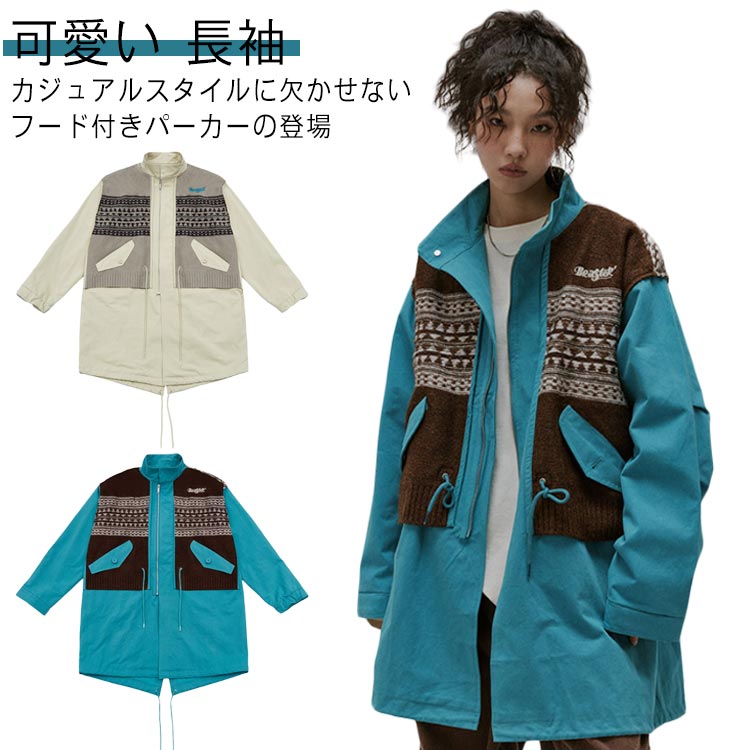 トレンチコート レディース スプリングコート 切り替え トレンチ 春 ミドル丈コート ニット ハイネック 長袖 ジップアップ 前開き レディース 冬 お洒落 トップス 秋 きれいめ 可愛い トレンド