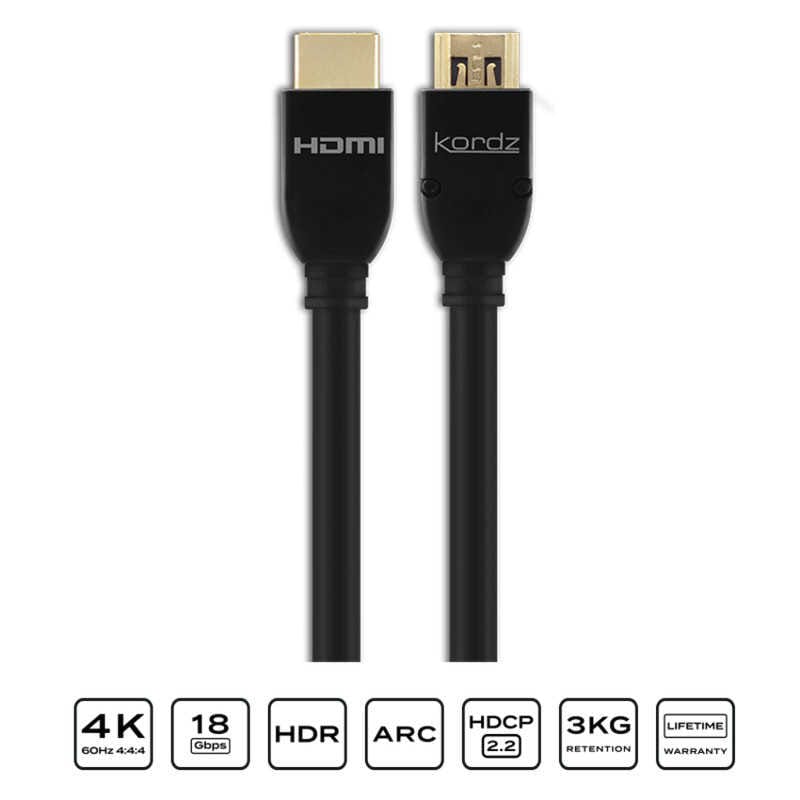 KORDZ　HDMIケーブル PRS3 PASSIVE ブラック [1.5m /HDMIHDMI /スタンダードタイプ /4K対応]　PRS3P-HD0150