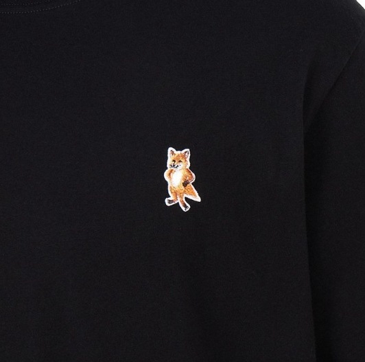 MaisonKitsune Standing Fox T-shirt _Black_PM00123KJ7026