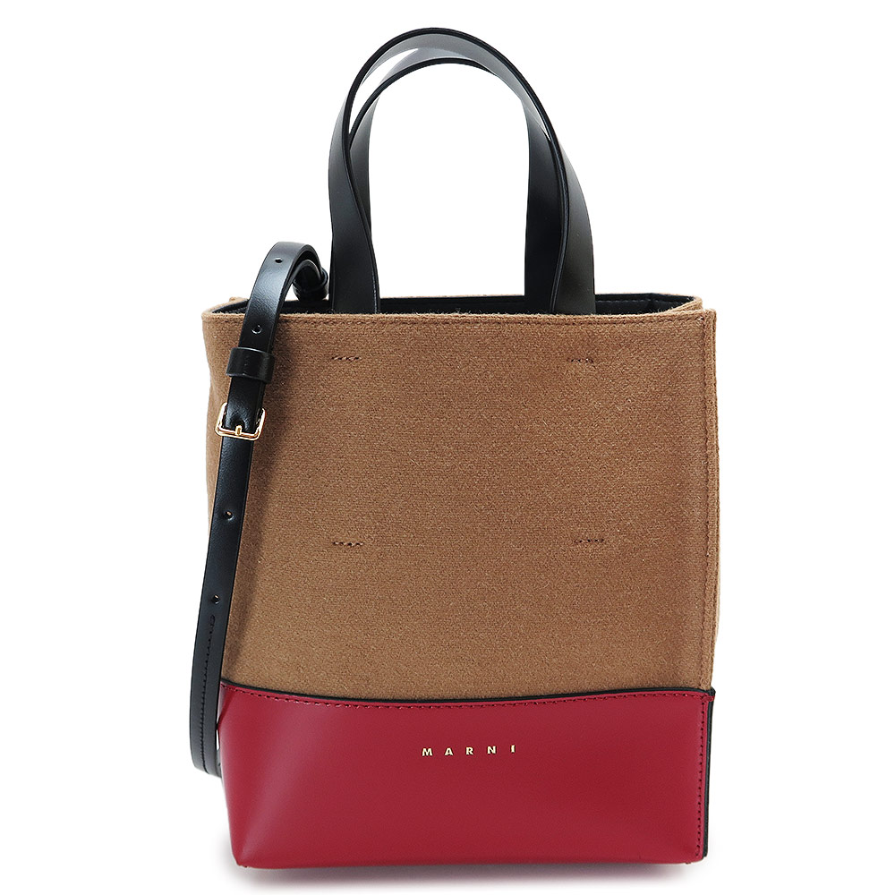 トートバッグ レディース MUSEO SHMP0039Q0 P5070 Z0282 ショルダーバッグ ムゼオ ソフト ミニ バイカラー ベージュ