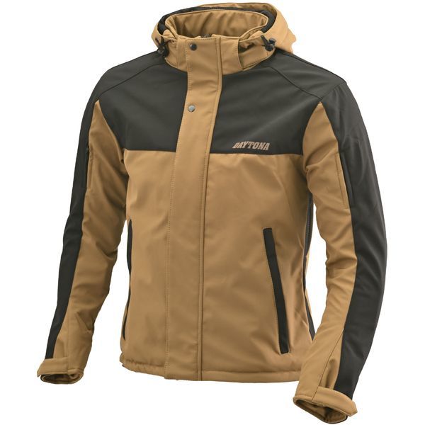 (Daytona) バイク用 ジャケット 春秋冬 ソフトプロテクター付属 防風 ストレッチ性 ソフトシェルジャケット DJ-005 ブラウン 2XLサイズ 39647