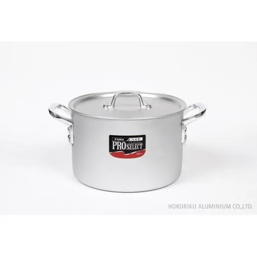 北陸アルミニウム プロセレクト 半寸胴鍋 27cm 9.8L シルバー A1520127