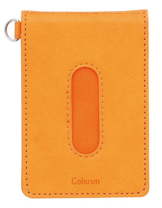 （まとめ買い）カラリムパーキー パス入れ パスケース ダブル ICカード4枚対応 オレンジ CRPPS-02W-O [x3]
