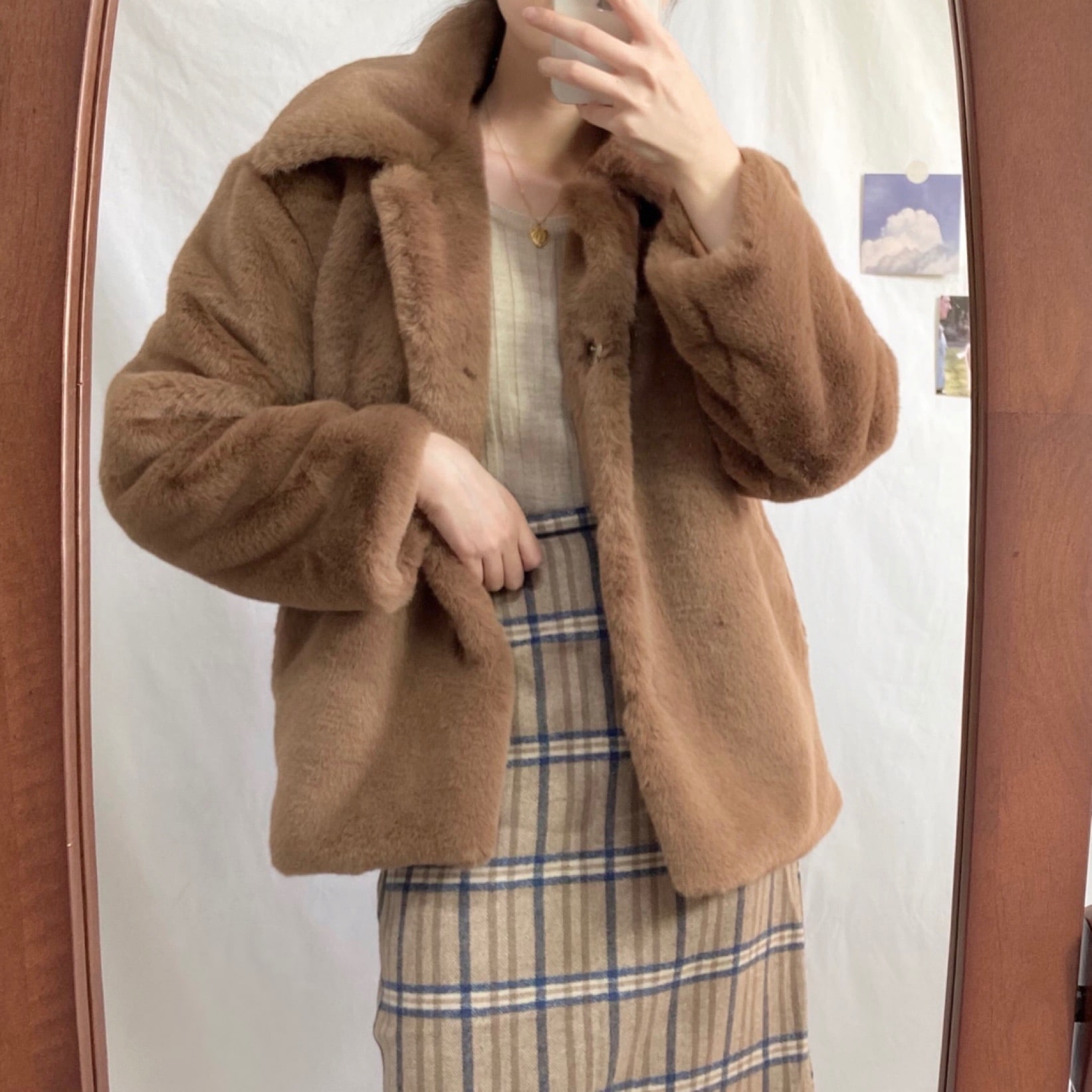 (3col) 柔らかい カラー ファー ジャケット ショートジャケット ミンク ウサギ 毛 カラー エコファー 高クオリティーファージャケット