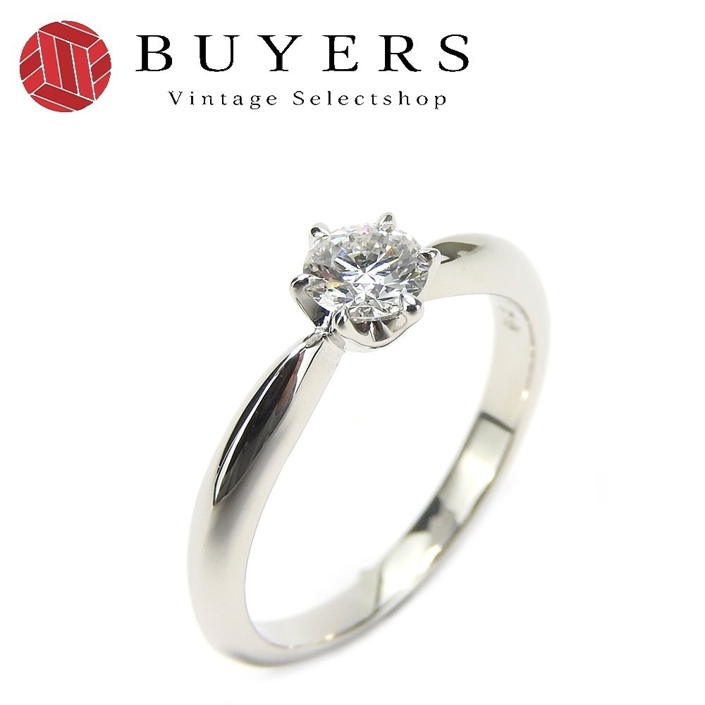 中古 リング・指輪 Pt950 ダイヤモンド 約3.2g プラチナ プラチナ 約7号 ジュエリー 0.270ct レディース 女性