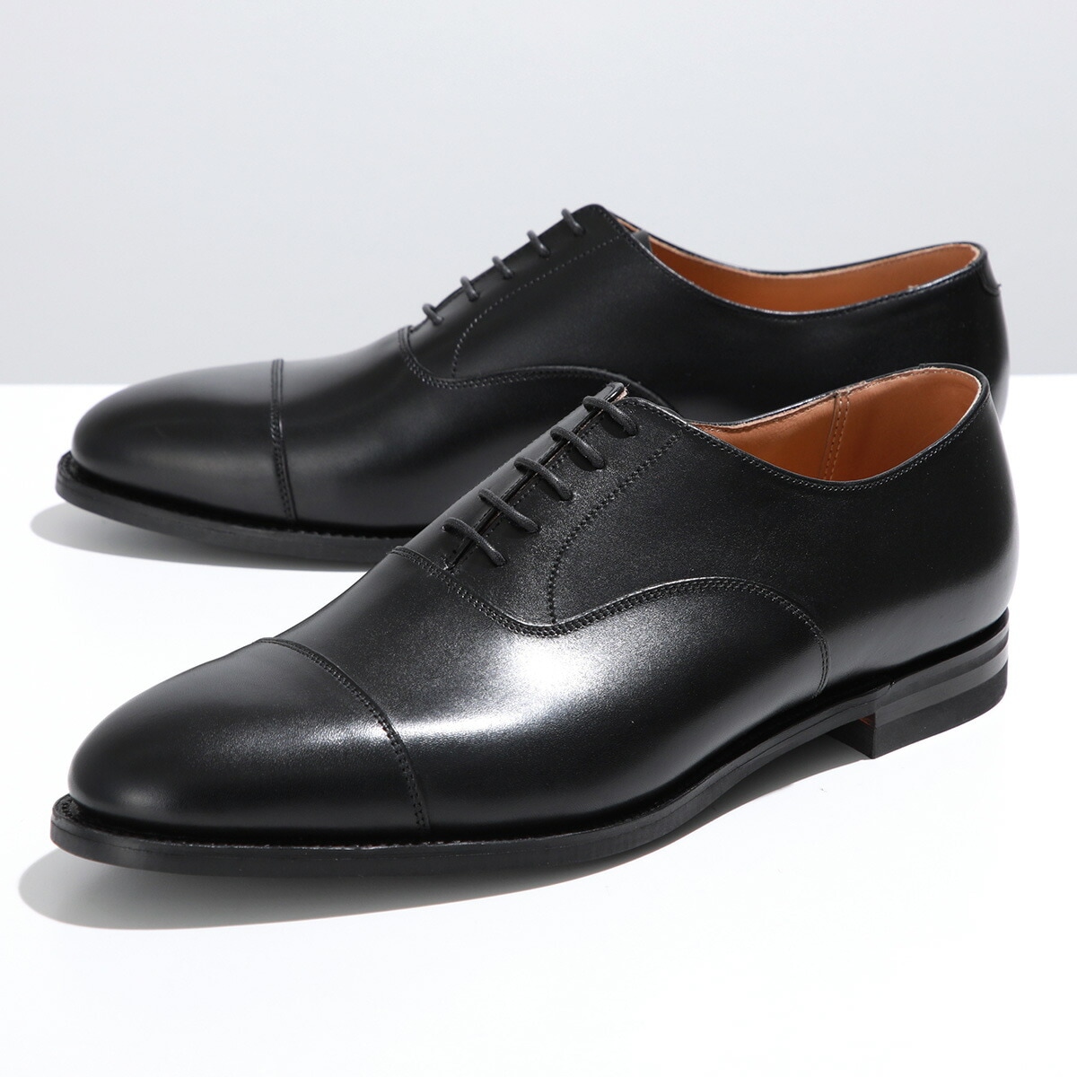 CROCKETT&JONES クロケットアンドジョーンズ レザーシューズ CONNAUGHT 2 コノート2 20106A C01C1 メンズ ストレートチップ ワイズE 革靴 BLACK