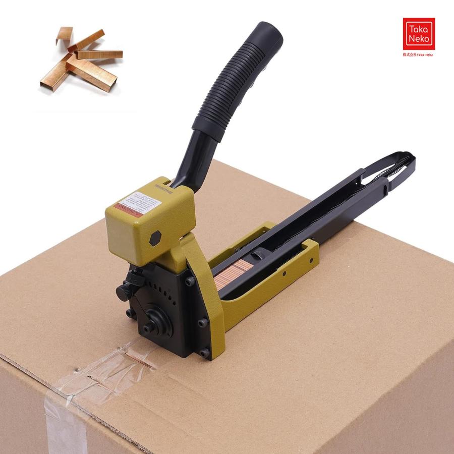 手動カートン閉鎖ステープラー 段ボールカートンステープルガン 手動カートンシール機 紙箱の梱包 コ型釘打機 段ボールカートン包装機 調整可能な釘打ち深さ 大