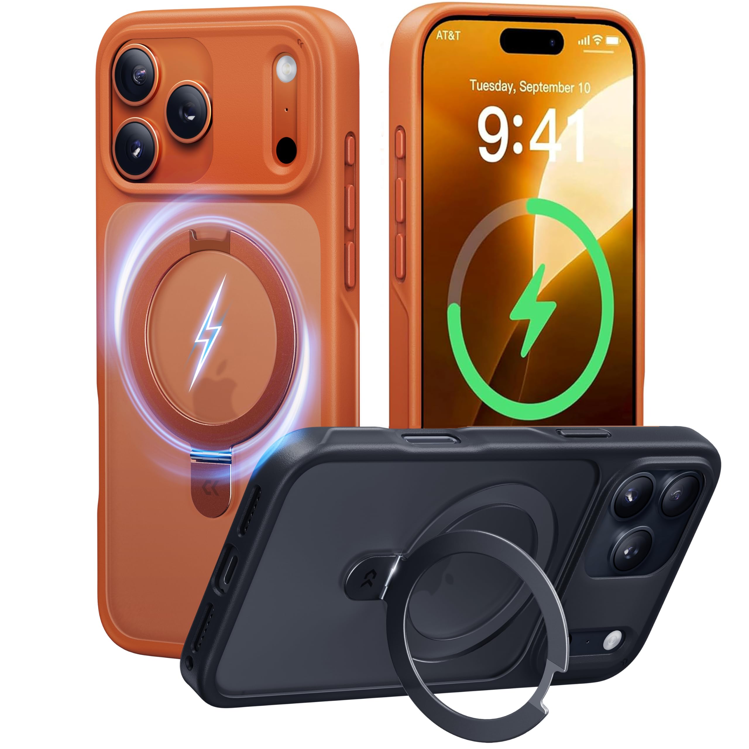 【9年の匠心開発！4つの機能を一度に実現】CASEKOO for iPhone 17 Pro ケース 米軍MIL規格 横縦両立 カメラモジュール強化保護 指紋防止 マット仕上げ 最大25W急速充電対応