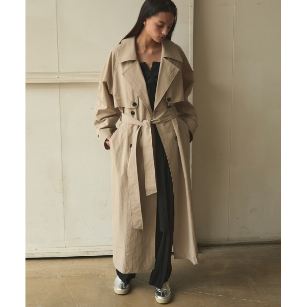 SIGREAT オーバーサイズトレンチコート_ベージュ