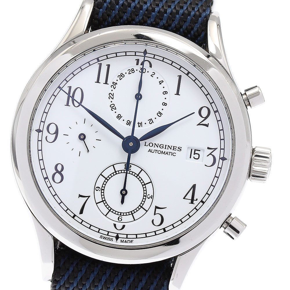 ロンジン LONGINES L2.815.4 ヘリテージ クラシック クロノグラフ 自動巻き メンズ _883807【中古】