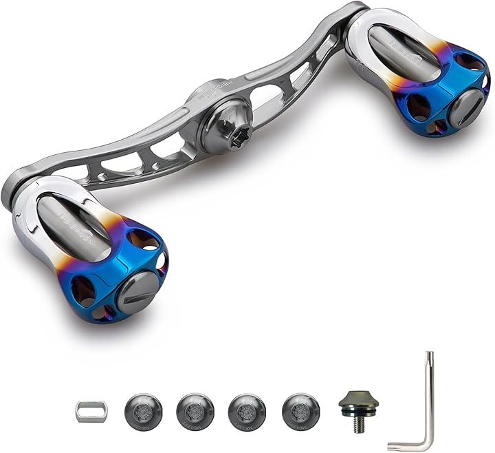 リール ハンドル 22mm ノブ搭載 シマノ SHIMANO ダイワ DAIWA アブ Abu 通用 ベイトリール Aurora Series 670(90mm - ガンメタル)