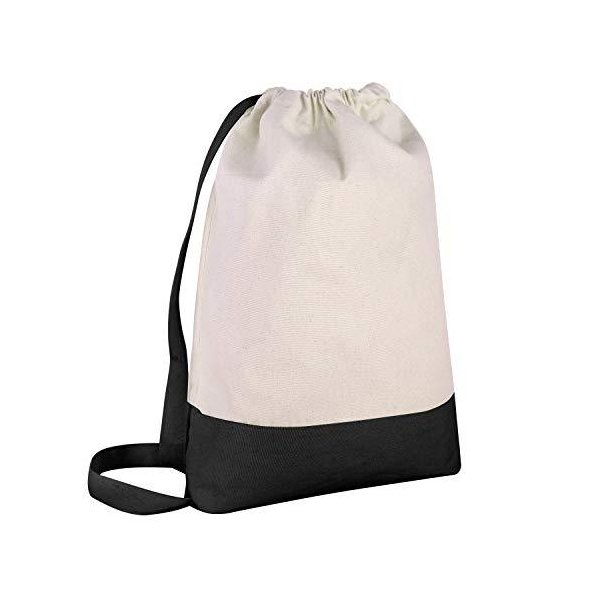 Pack of 12 - Durable Canvas Backpack Bags Two Tone Canvas Sport Promotional Backpacks Bulk - Arts an