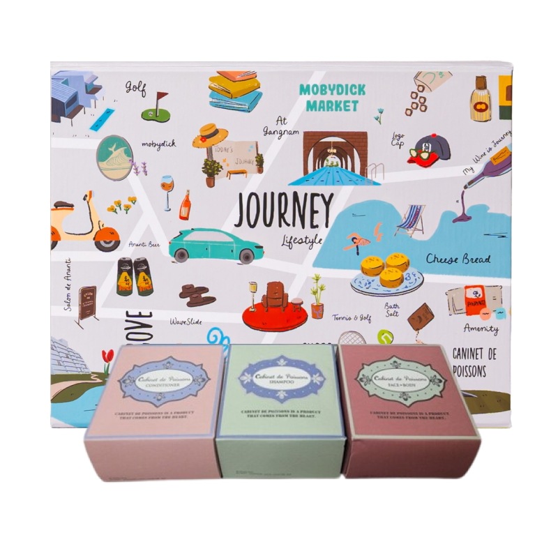 Cabinet de Poisson 固形ソープ3種セット（FACE＋BODY＋SHAMPOO＋RINSE）韓国高級リゾート発・顔・体・髪を1つにまとめた無添加エコビューティーソープ／ギフトにも人気