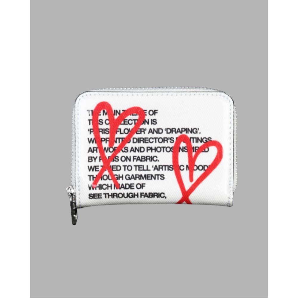 THE MUSEUM VISITOR PVC HEART PRINTED WALLET WHITE 14853