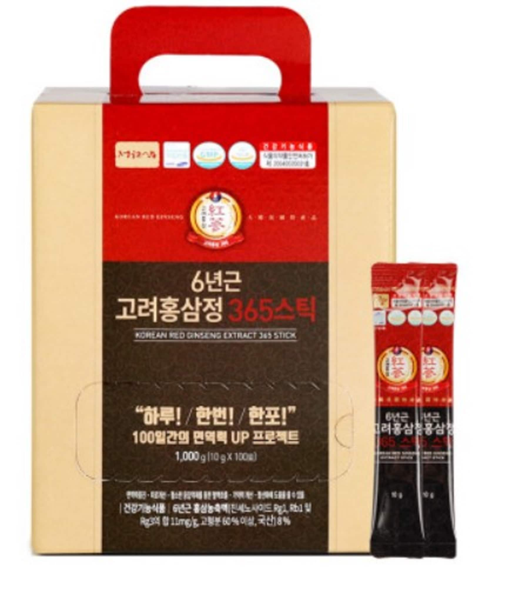 JUNG WONSAM6年根高麗紅参亭365スティック10g*100個 健康食品 おすすめ商品