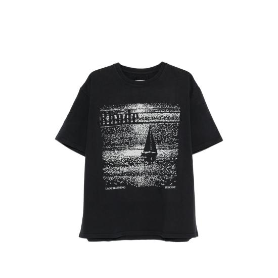 RHUDE Men Tops RHPS26TT03012 3167 BLACK WHITE