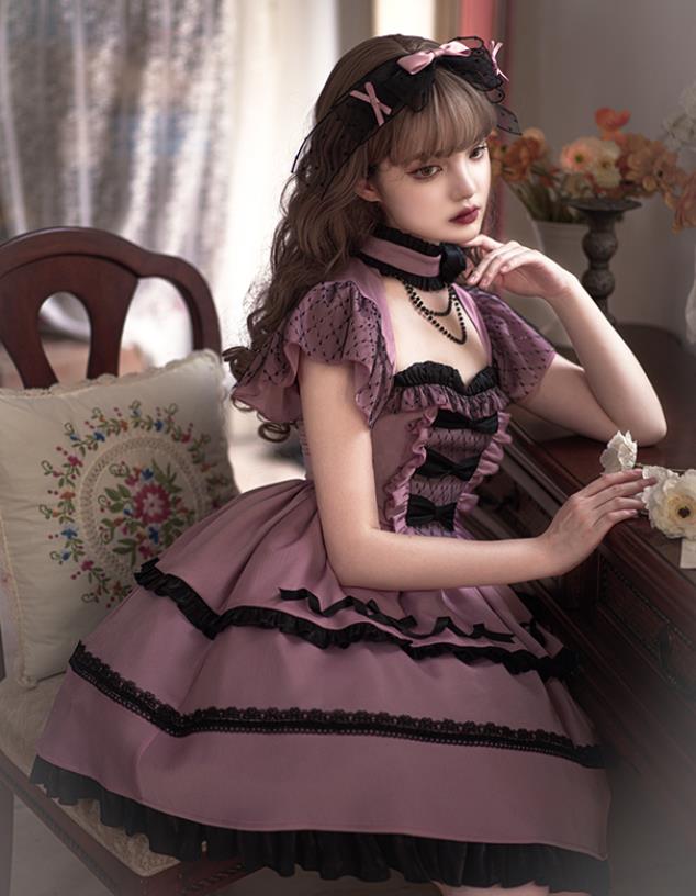 58【新作登場 最安値】 ロリータ 夏ドレスワンピース　 ゴスロリ コスプレ メイド服 コスチューム 文化祭 学園祭 衣装 仮装 ハロウィン おすすめ 可愛い 長袖 ドレス　日常　写真　舞台