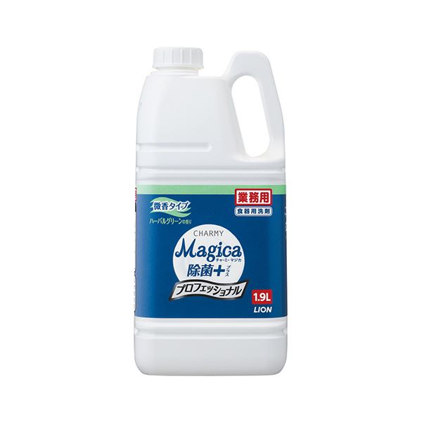 （まとめ）ライオン CHARMY Magica除菌プラス プロフェッショナル 微香ハーバルグリーン 業務用 1.9L 1本(×5セット)