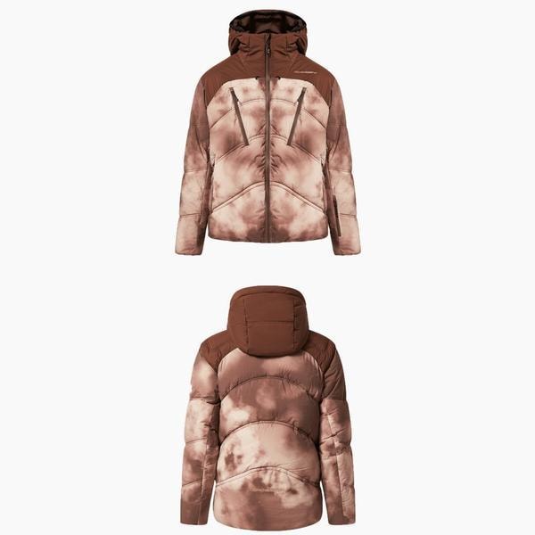 男性用アウトドアフード付きパディングブラウン メンズパディングジャンパー 防寒着 メンズコーディネート メンズジャンパー パディングジャンパー 作業着ジャンパー