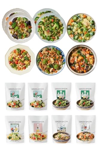 グリーンスプーン サラダ 8食 【 半日分の野菜/置き換え/ヘルシー/ごろごろ野菜/低糖質/食物繊維 / レンジで5分 / 冷凍食品 】GREENSPOON 野菜 惣菜 おかず 時短