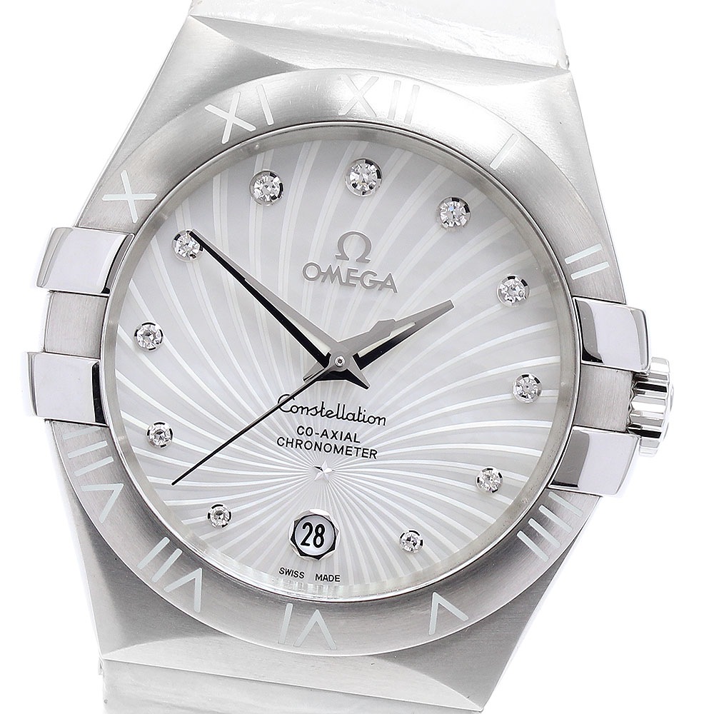 オメガ OMEGA 123.13.35.20.55.001 コンステレーション 11Pダイヤ 自動巻き レディース 保証書付き_890545【中古】